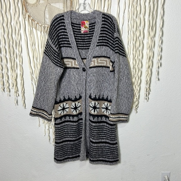 Rinascimento Maliparmi Mohair Blend Long Line Cardigan Size M - Picture 5 of 13